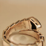 Bvlgari Serpenti Viper ring 18k rose gold, Black Onyx, Diamond, L - Image 9
