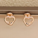 Tiffany Elsa Peretti® open heart stud earrings 18k rose gold - Image 4
