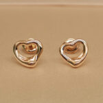 Tiffany Elsa Peretti® open heart stud earrings 18k rose gold - Image 3