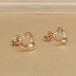 Tiffany Elsa Peretti® open heart stud earrings 18k rose gold - Image 9
