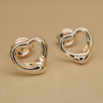 Tiffany Elsa Peretti® open heart stud earrings 18k rose gold - Image 2
