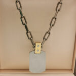 Cartier Santos necklace 18k white gold,pendant18k yellow gold - Image 3