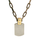 Cartier Santos necklace 18k white gold,pendant18k yellow gold