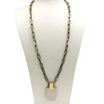 Cartier Santos necklace 18k white gold,pendant18k yellow gold - Image 2