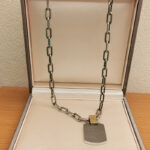 Cartier Santos necklace 18k white gold,pendant18k yellow gold - Image 10