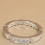 Cartier Maillon Panthère ring 18k white gold, 4 diamond, 49 - Image 9