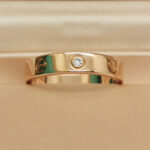 Cartier Love ring 18k rose gold, narrow, 1 diamond, 53 - Image 6