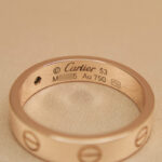 Cartier Love ring 18k rose gold, narrow, 1 diamond, 53 - Image 9