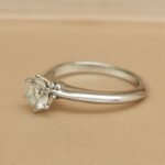 Tiffany & Co. engagement ring, platinum, classic six claw, 9 - Image 4