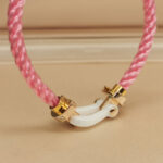 Fred Force10 bracelet rose gold Lge diam whte ceramic,pink,15 - Image 10