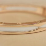 Bvlgari B.zero1 bracelet 18k rose gold,white ceramic,hinged,S - Image 7