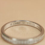 Cartier Wedding ring platinum, diamond, 51 - Image 9