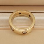 Cartier Love bracelet 18k yellow gold, wide, 6 diamonds, 52 - Image 3