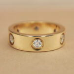 Cartier Love bracelet 18k yellow gold, wide, 6 diamonds, 52 - Image 7