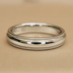 Harry Winston Wedding Ring Platinum Bead Edge, 57 - Image 4