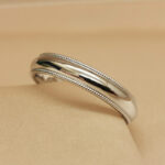 Harry Winston Wedding Ring Platinum Bead Edge, 57 - Image 9