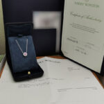 Harry Winston Platinum Diamond, Pink Sapphire pendant - Image 2