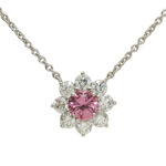 Harry Winston Platinum Diamond, Pink Sapphire pendant