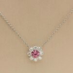 Harry Winston Platinum Diamond, Pink Sapphire pendant - Image 4