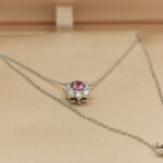 Harry Winston Platinum Diamond, Pink Sapphire pendant - Image 6