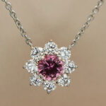 Harry Winston Platinum Diamond, Pink Sapphire pendant - Image 7