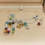 Bulgari Allegra necklace 18k white gold diamond coloured gems - Image 6