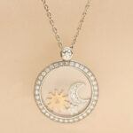 Chopard Happy Sun, Moon Stars pendant 18k white gold, diamond - Image 2