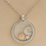 Chopard Happy Sun, Moon Stars pendant 18k white gold, diamond - Image 3