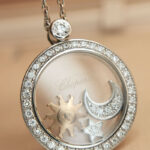 Chopard Happy Sun, Moon Stars pendant 18k white gold, diamond - Image 6