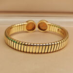 Bvlgari Tubogas bracelet 18k yellow gold, steel,black agate,S - Image 3