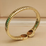 Bvlgari Tubogas bracelet 18k yellow gold, steel,black agate,S - Image 5