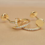 Cartier Juste un Clou earrings 18k yellow gold diamond, small - Image 7