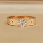 Cartier Love ring 18k rose gold, solitaire diamond, 52 - Image 3