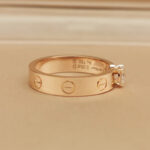 Cartier Love ring 18k rose gold, solitaire diamond, 52 - Image 7