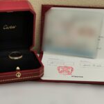 Cartier ring 18k rose gold, mini, paved, 54 Number - Image 2