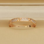 Cartier ring 18k rose gold, mini, paved, 54 Number - Image 6