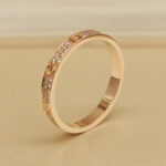 Cartier ring 18k rose gold, mini, paved, 54 Number - Image 7