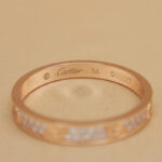 Cartier ring 18k rose gold, mini, paved, 54 Number - Image 9