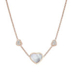 Chopard Happy Hearts necklace 18k rose gold, MOP, diamond