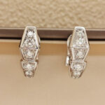 Bvlgari Serpenti earrings 18k white gold, diamond - Image 2