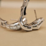 Bvlgari Serpenti earrings 18k white gold, diamond - Image 9