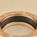 Bvlgari B.zero1 ring two-band 18k rose gold, black ceramic,57 - Image 8