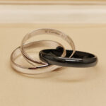 Cartier Trinity ring 18k white gold, black ceramic, 61 - Image 5