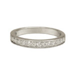 Cartier 1895 ring Platinum, semi paved diamond, 49