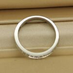 Cartier 1895 ring Platinum, semi paved diamond, 49 - Image 3