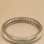 Cartier 1895 ring Platinum, semi paved diamond, 49 - Image 8