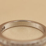 Cartier 1895 ring Platinum, semi paved diamond, 49 - Image 9