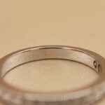 Cartier 1895 ring Platinum, semi paved diamond, 49 - Image 10