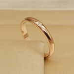Cartier 1895 ring 18k rose gold, 1 diamond, 51 - Image 5