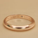 Cartier 1895 ring 18k rose gold, 1 diamond, 51 - Image 10